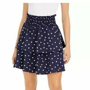 Maison Jules Polka Dot Tiered Skirt NWT